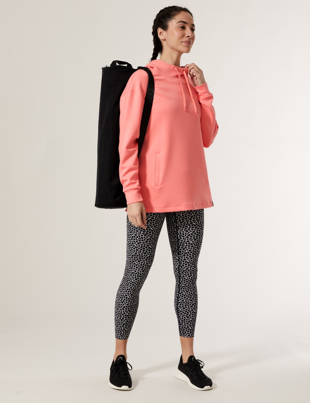 Hooded Relaxed Long Sleeve Yoga Hoodie image 2