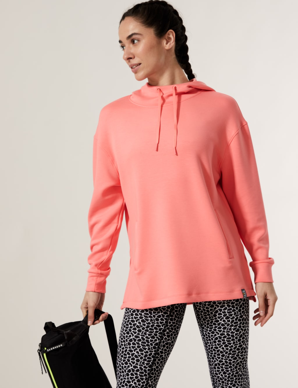 Hooded Relaxed Long Sleeve Yoga Hoodie image 3
