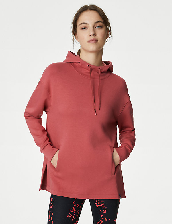 Hooded Relaxed Long Sleeve Yoga Hoodie - AT