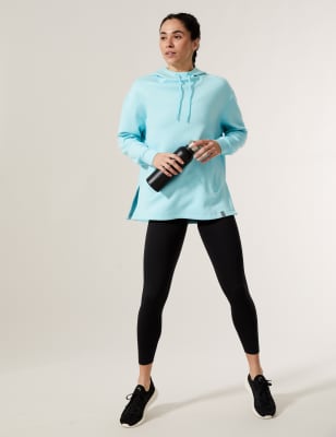 

Womens Goodmove Hooded Relaxed Long Sleeve Yoga Hoodie - Dusted Aqua, Dusted Aqua