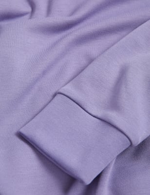 

Womens Goodmove Hooded Relaxed Long Sleeve Yoga Hoodie - Dark Grape, Dark Grape