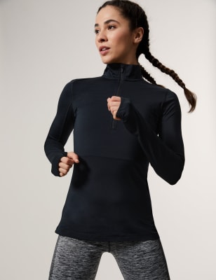 

Womens GOODMOVE Half Zip Running Top - Black, Black