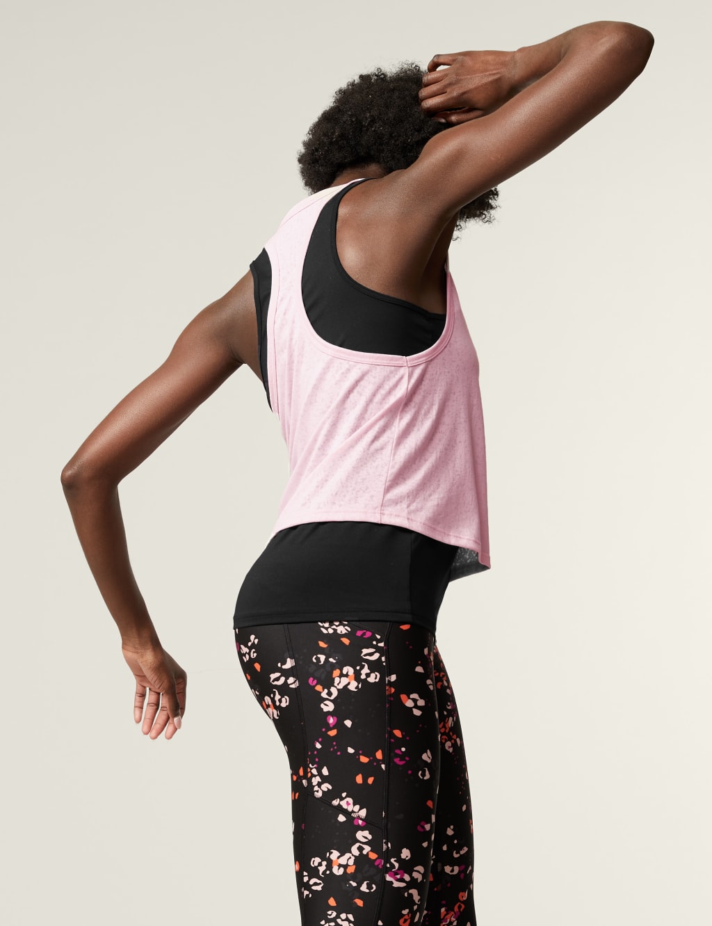 Scoop Neck 2-in-1 Sleeveless Vest Top image 1
