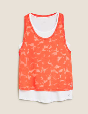 Scoop Neck Double Layer Vest Top