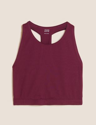 M&S Goodmove Womens Racer Back Cropped Yoga Vest Top