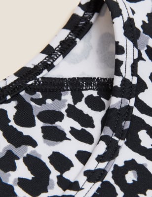 

Womens GOODMOVE Printed Scoop Neck Crop Top - White Mix, White Mix