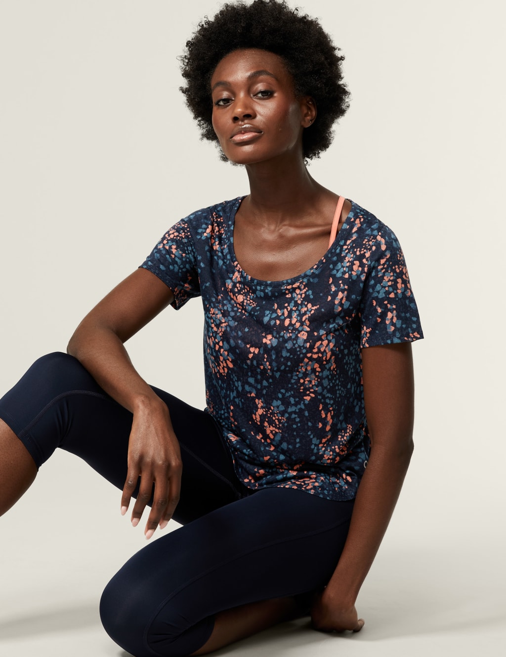 Printed Scoop Neck 2-in-1 T-Shirt image 1