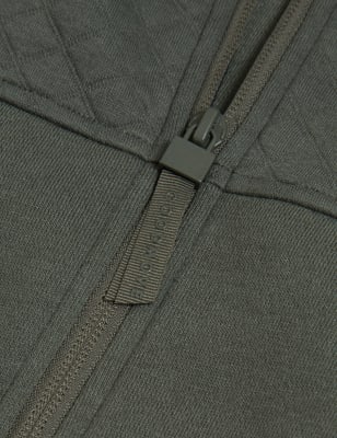 

Goodmove Sudadera con capucha con media cremallera acolchada de algodónWomens - Dark Olive, Dark Olive