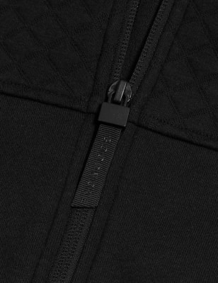 

GOODMOVE Sudadera con capucha con media cremallera acolchada de algodónWomens - Black, Black