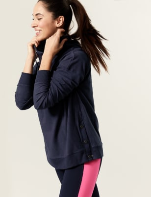 

Womens Goodmove Fleece Relaxed Hoodie - Navy, Navy