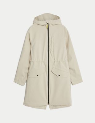 Waterproof Hooded Longline Parka Coat