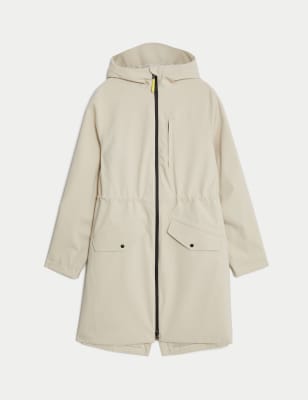 

Womens Goodmove Waterproof Hooded Longline Parka - Beige, Beige