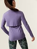 Scoop Neck Open Back Relaxed Yoga Top
