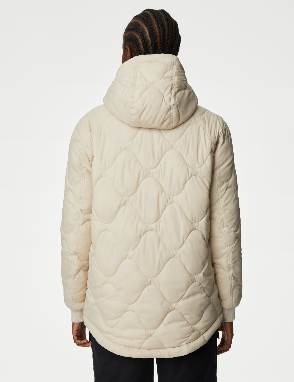 Quilted Half Zip Hooded Puffer Jacket image 5