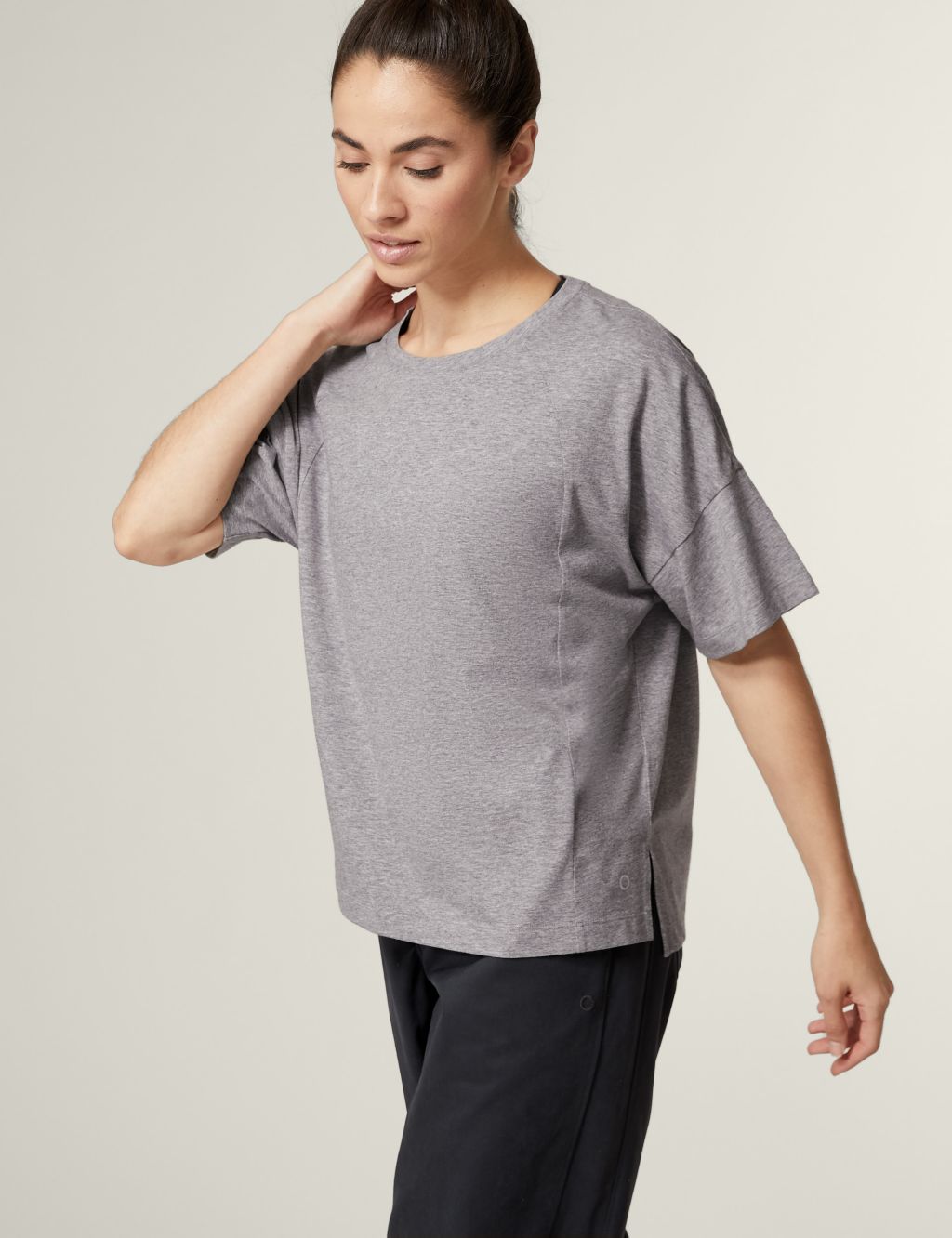 Pure Cotton Scoop Neck Oversized T-Shirt image 1