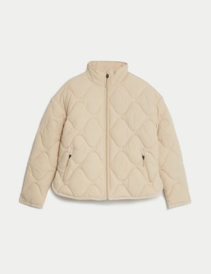 Packaway Quilted Funnel Neck Jacket