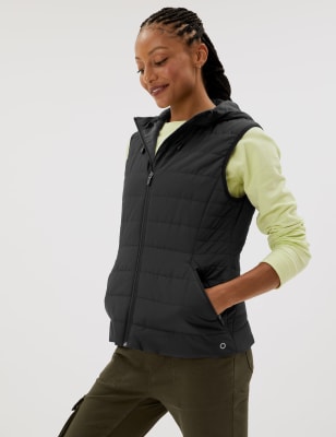 

Womens GOODMOVE Lightweight Padded Hooded Gilet - Black, Black