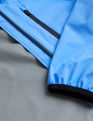 

Womens GOODMOVE Waterproof Zip Up Hooded Jacket - Azure Blue, Azure Blue