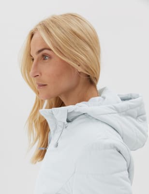 

Womens GOODMOVE Lightweight Padded Hooded Jacket - Light Slate, Light Slate