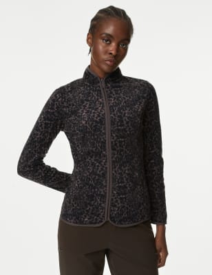 Printed fleece jacket on sale women's