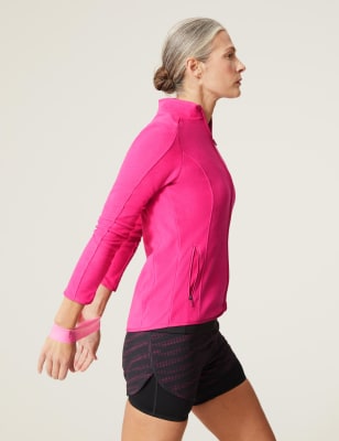 

Womens Goodmove Funnel Neck Fleece - Bright Pink, Bright Pink
