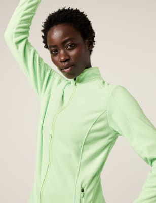 

Womens Goodmove Funnel Neck Fleece - Light Mint, Light Mint