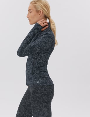 Printed Reflective Long Sleeve Running Top