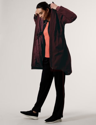 

Womens GOODMOVE Wasserfester, wattierter Mantel - Bordeaux, Bordeaux