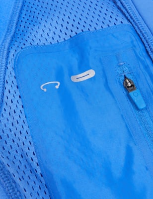 

Womens GOODMOVE Zip Up Hooded Longline Fleece - Azure Blue, Azure Blue