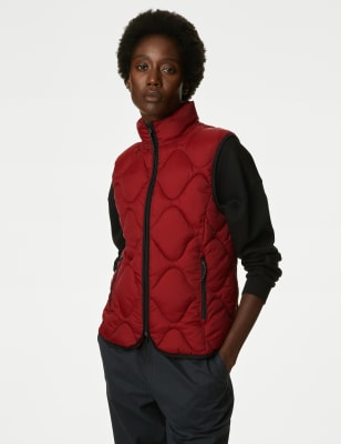 

Womens Goodmove Stormwear™ Quilted Funnel Neck Puffer Gilet - Dark Red, Dark Red