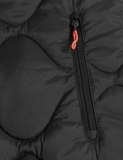 Quilted Zip Up Funnel Neck Puffer Gilet