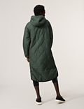 Quilted Fleece Lined Hooded Longline Parka