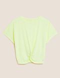 Twist Front Cropped T-Shirt
