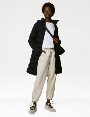 

Womens Goodmove Stormwear™ Zip Up Padded Longline Coat - Black, Black