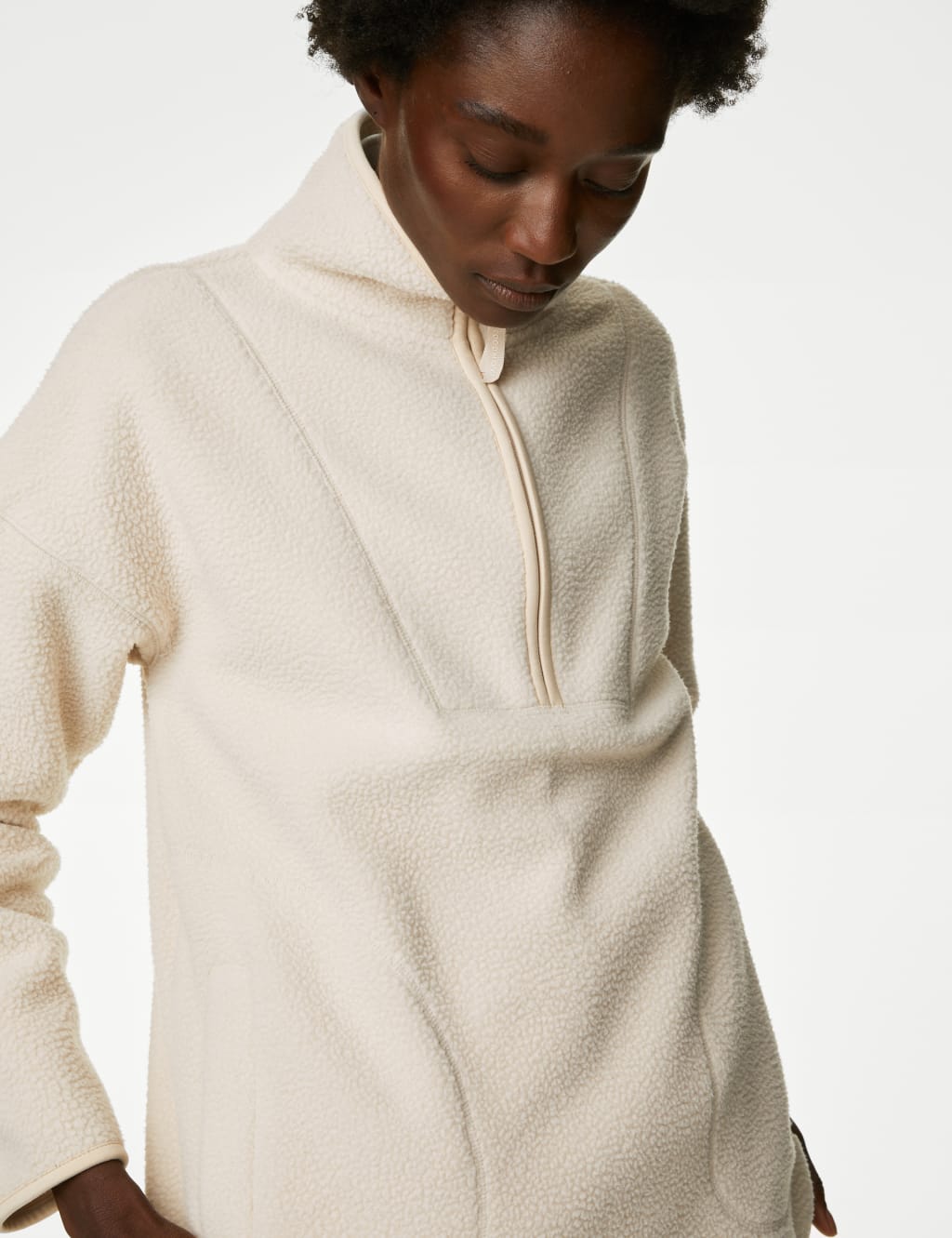 Borg Half Zip Funnel Neck Fleece image 5