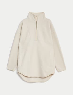 Borg Half Zip Funnel Neck Fleece