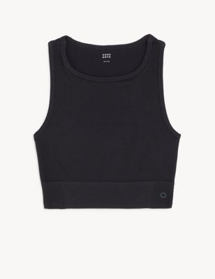 High Neck Seamless Fitted Crop Top
