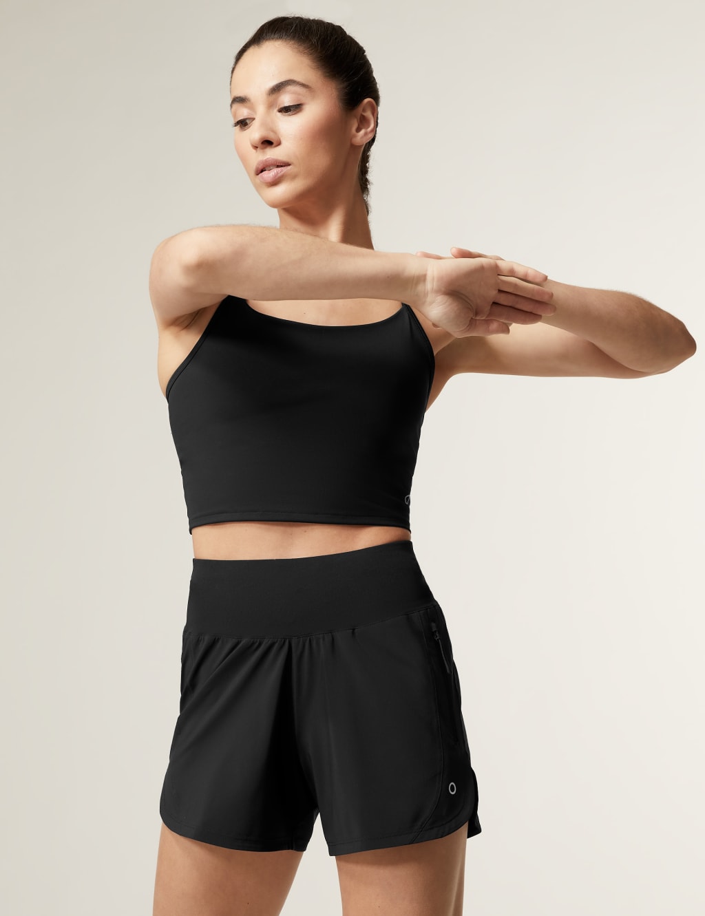 Woven High Waisted Running Shorts image 2