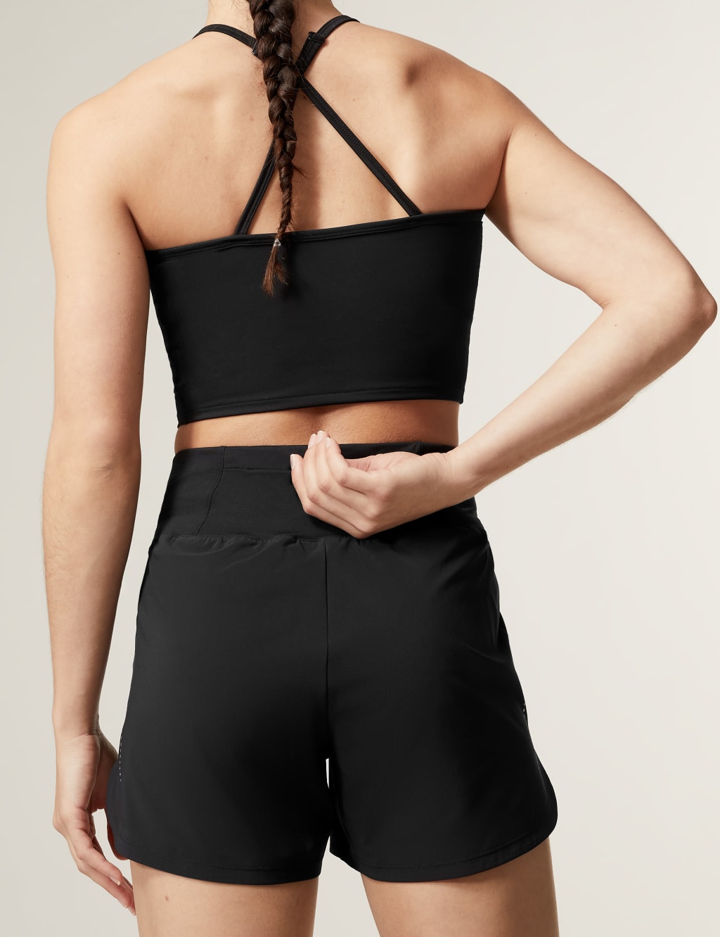 Woven High Waisted Running Shorts image 3
