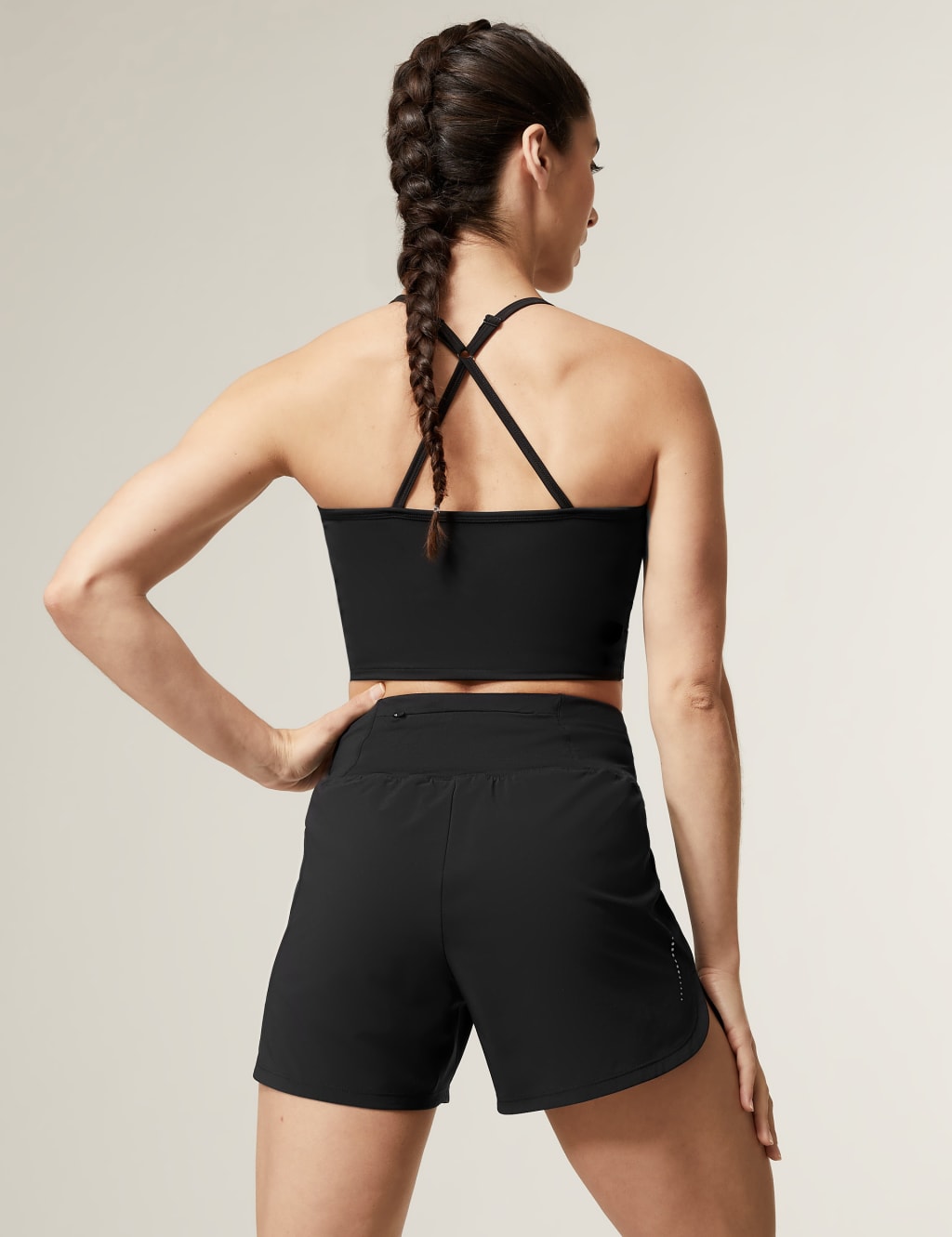 Woven High Waisted Running Shorts image 4