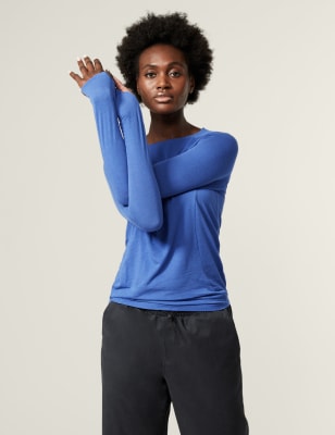

Goodmove Top ajustado como capa base ligeroWomens - Cornflower, Cornflower