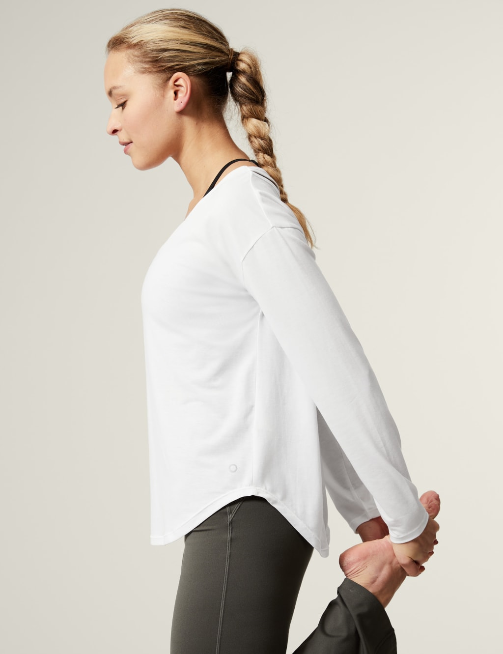 Scoop Neck Cross Back Yoga Top image 1