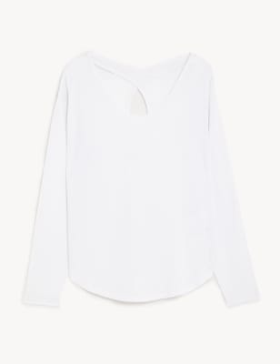 Scoop Neck Cross Back Yoga Top
