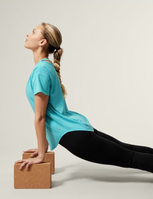

Goodmove Camiseta de yoga con espalda cruzada de escote abiertoWomens - Seafoam, Seafoam