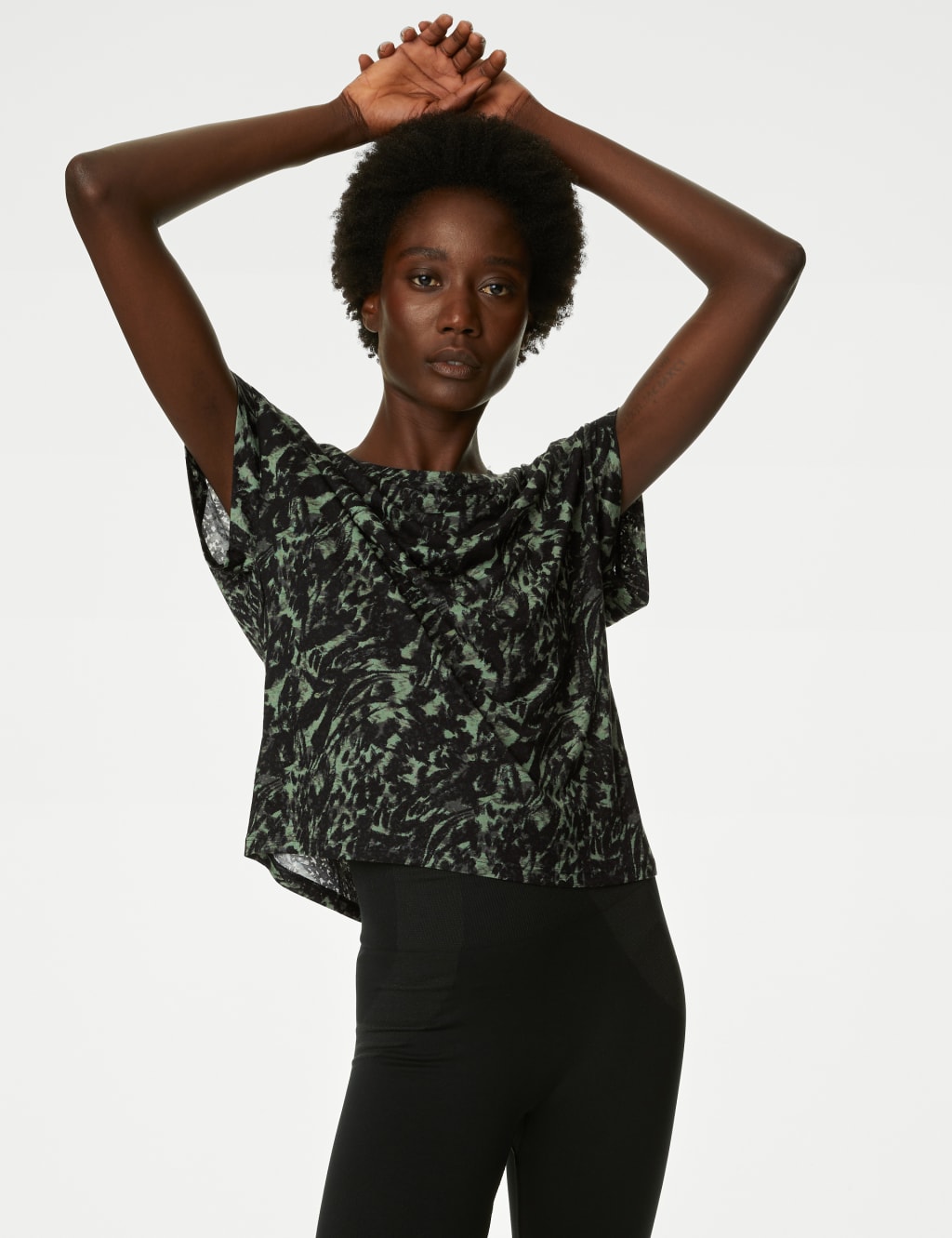 Printed Scoop Neck Relaxed T-Shirt image 4