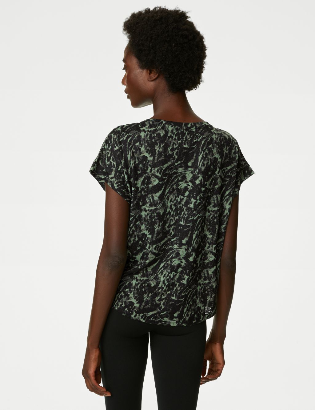 Printed Scoop Neck Relaxed T-Shirt image 5