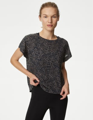 Printed Scoop Neck Relaxed T-Shirt