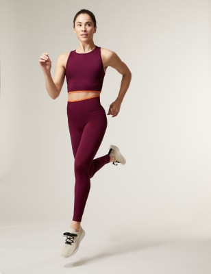 Maroon gym leggings sale