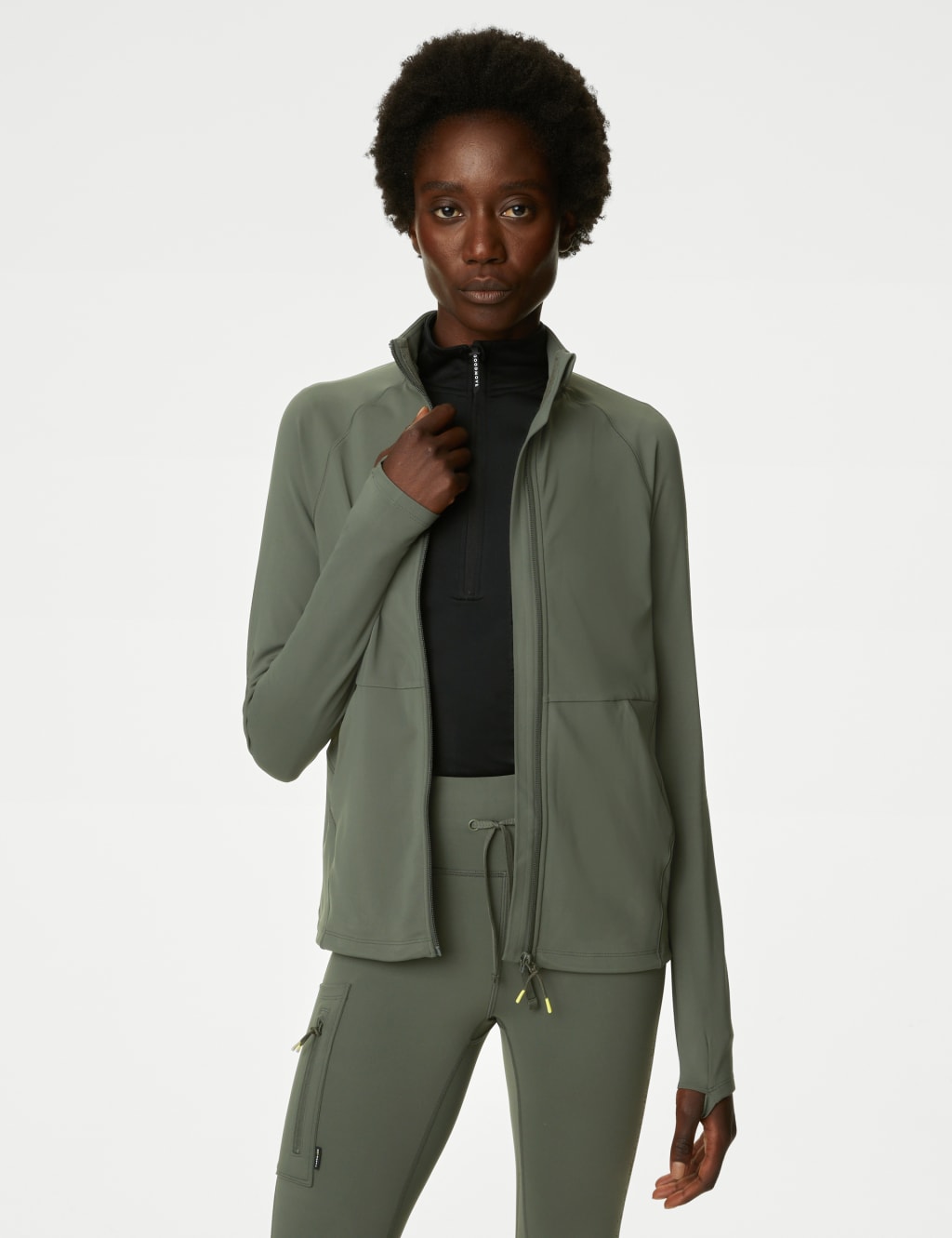 Funnel Neck Zip Up Walking Top image 1