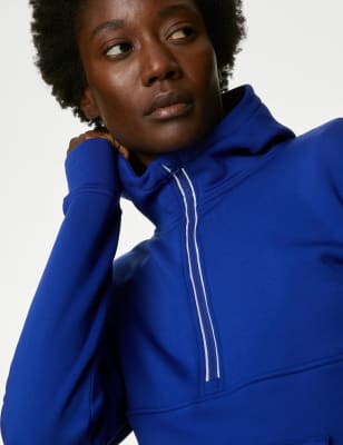 

Womens Goodmove Ultraheat™ Half Zip Relaxed Hoodie - Cobalt, Cobalt